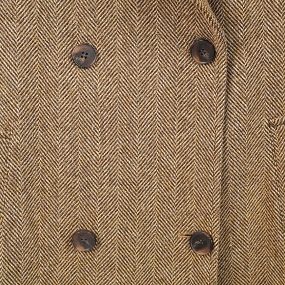 Andersson Bell Chloe Brown Herringbone Back Pleats Coat - Picture 8 of 14